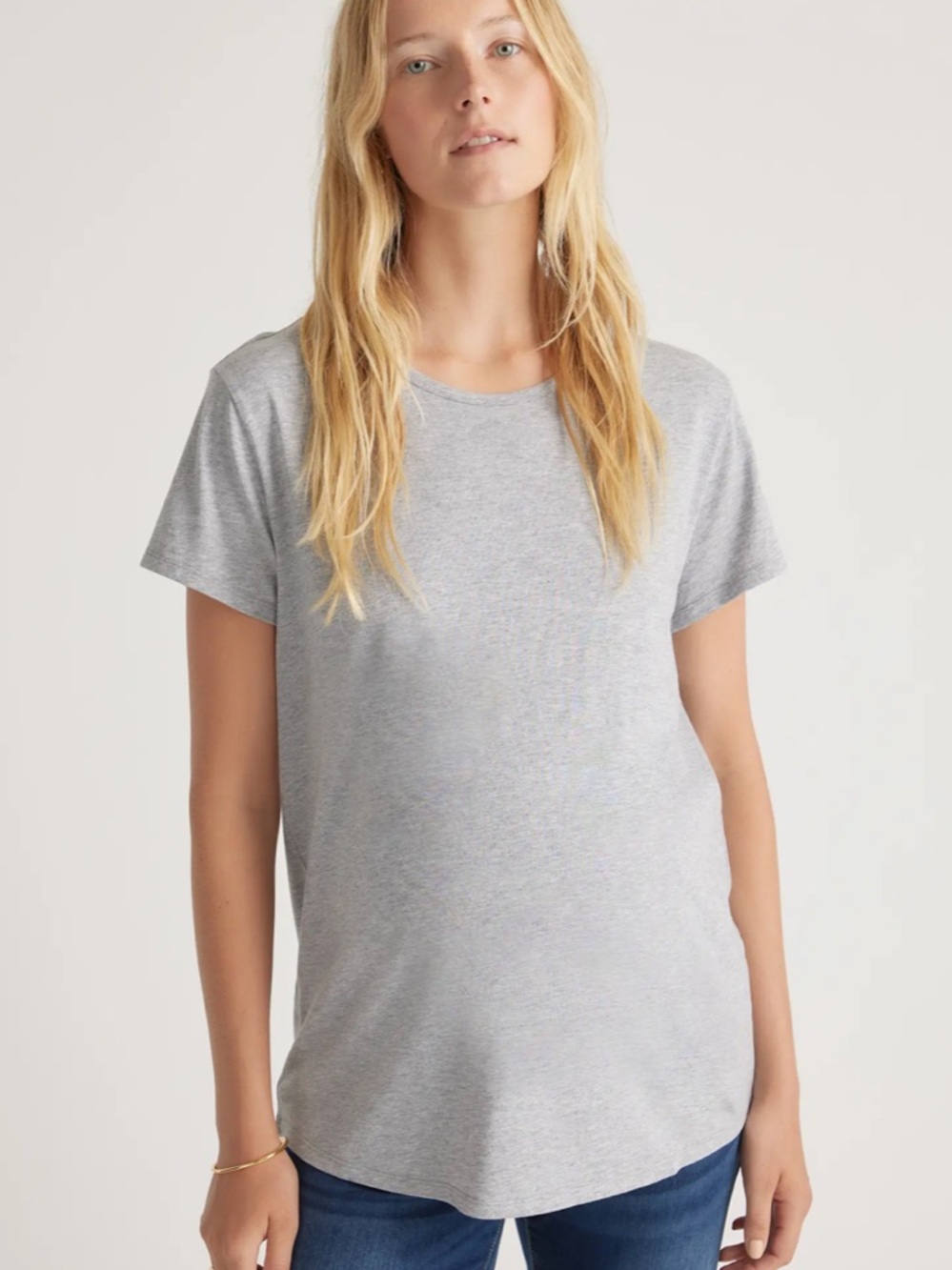 NWOT 2-pack Quince modal maternity crew neck tee shirts - Picture 2 of 3
